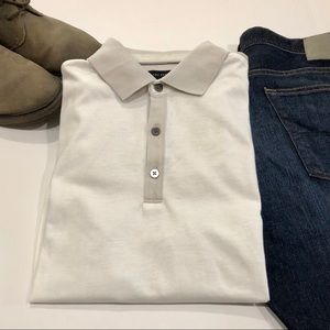 Banana Republic Two Tone Fitted Polo